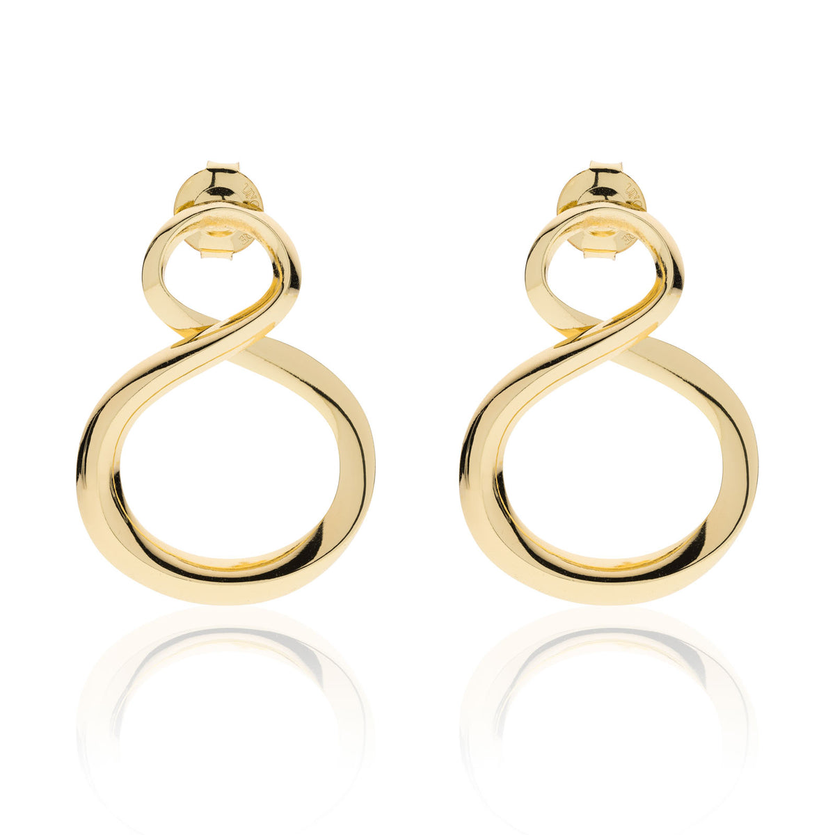 Orecchini Infinity In Oro Giallo 585 (14kt) – Simbolo Infinito Piccolo Ed Elegante Per Ragazze