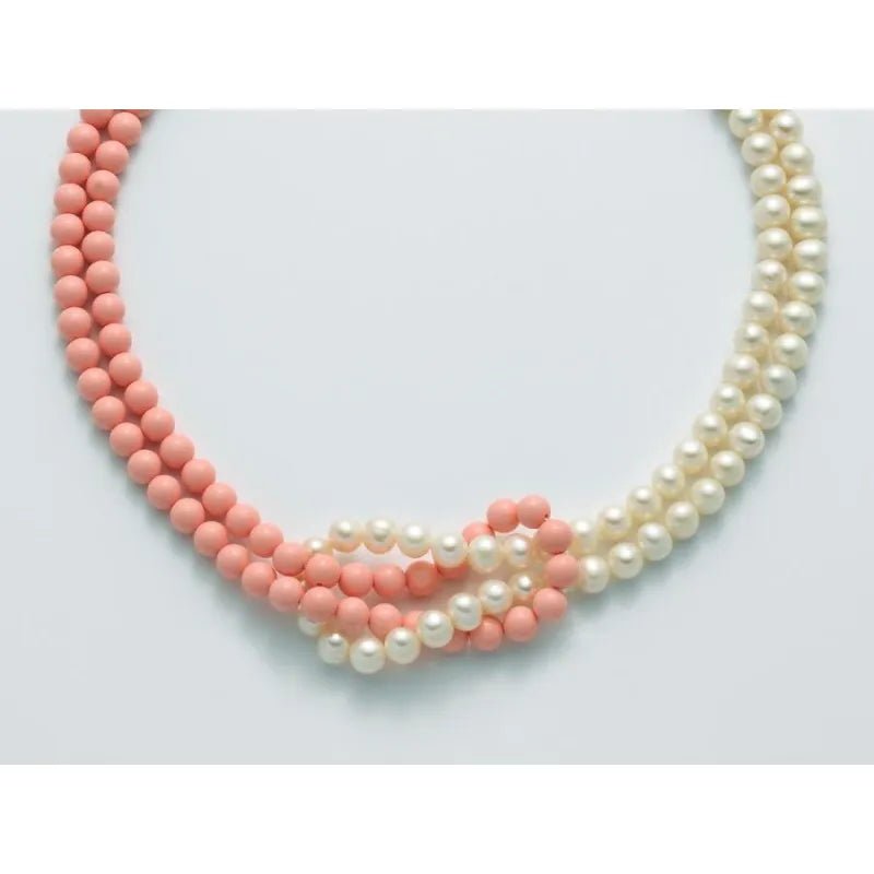 Miluna - Collana Con Perle Bianche e Perle Corallo Rosa - Collane - Miluna - Gioielleria Lucentini