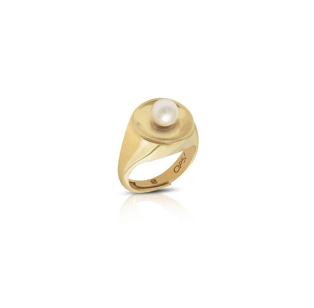Ops Objects - Anello Chevalier Icon Golden Pearl - Anelli - Ops Objects - Gioielleria Lucentini