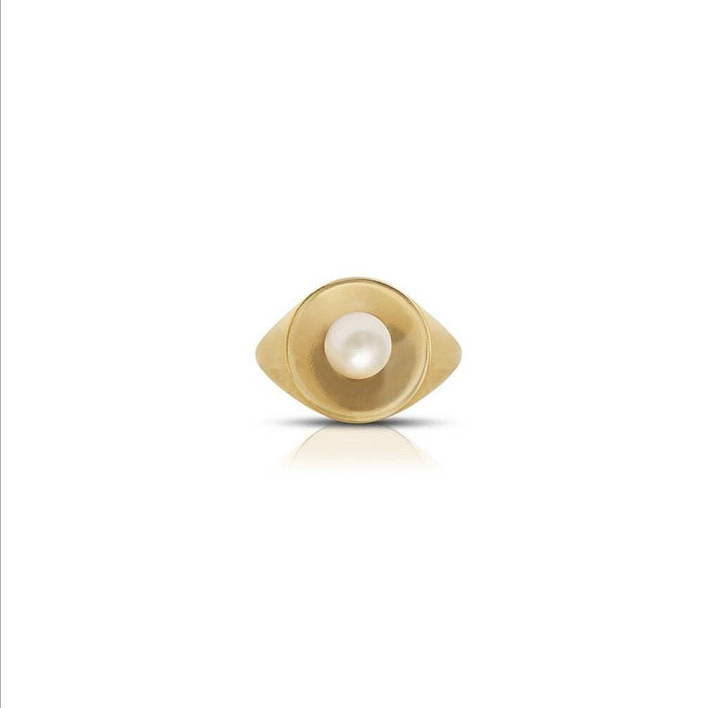 Ops Objects - Anello Chevalier Icon Golden Pearl - Anelli - Ops Objects - Gioielleria Lucentini
