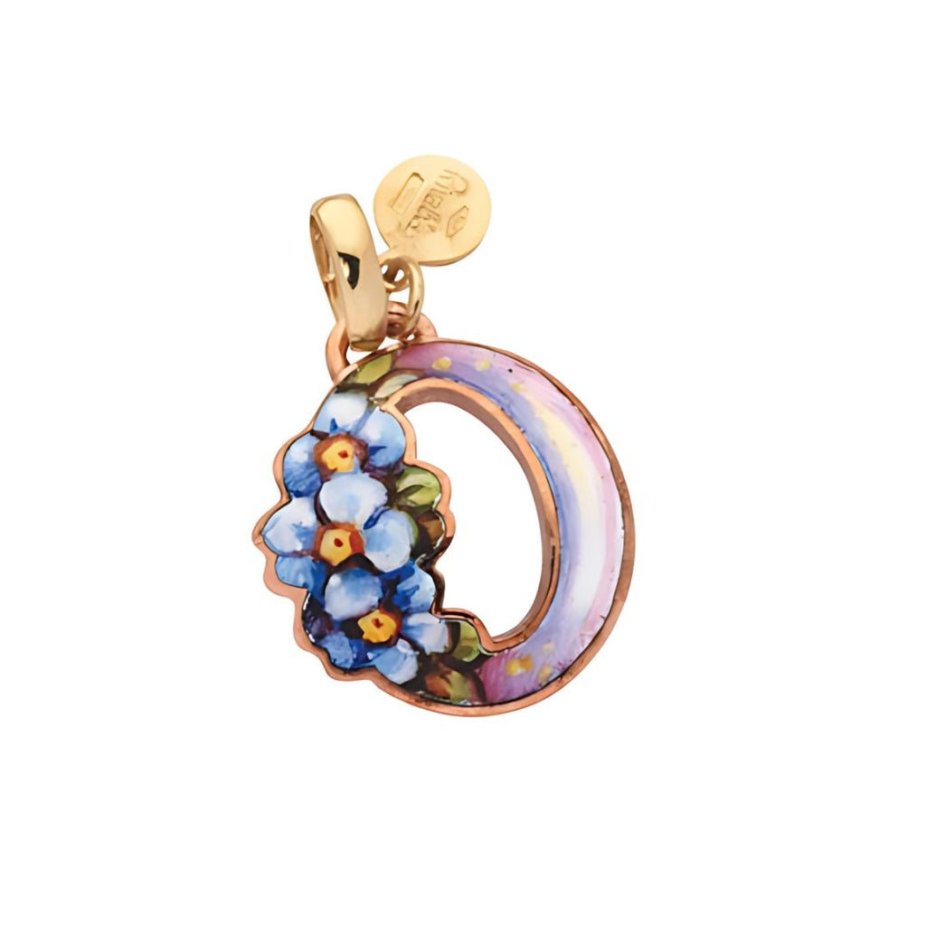 Gabriella Rivalta - Ciondolo Lettera O in Oro Dipinto A Mano - Ciondoli - Rivalta - Gioielleria Lucentini