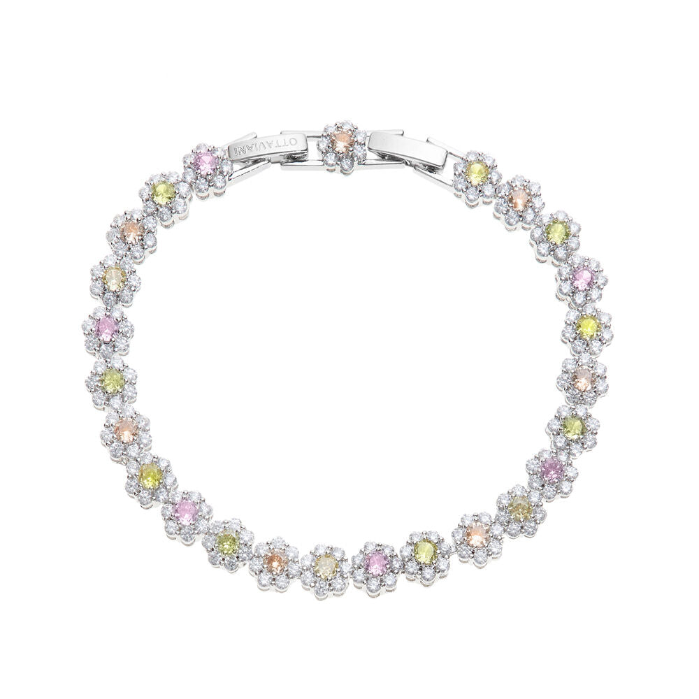 Ottaviani - Bracciale Con Fiori Di Zirconi - Bracciali - Gioielleria Lucentini