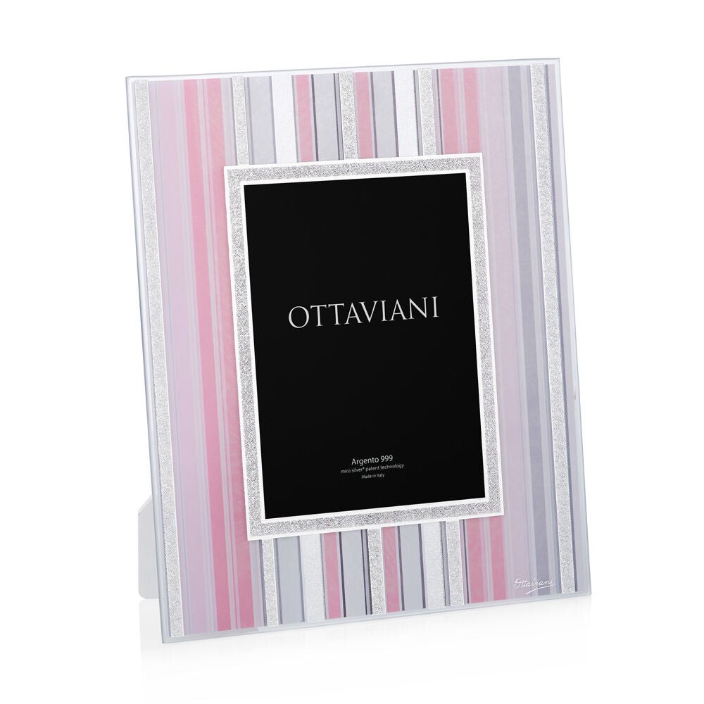 Ottaviani - Portafoto Millerighe Fenicottero in Cristallo - Home Design - Ottaviani - Gioielleria Lucentini