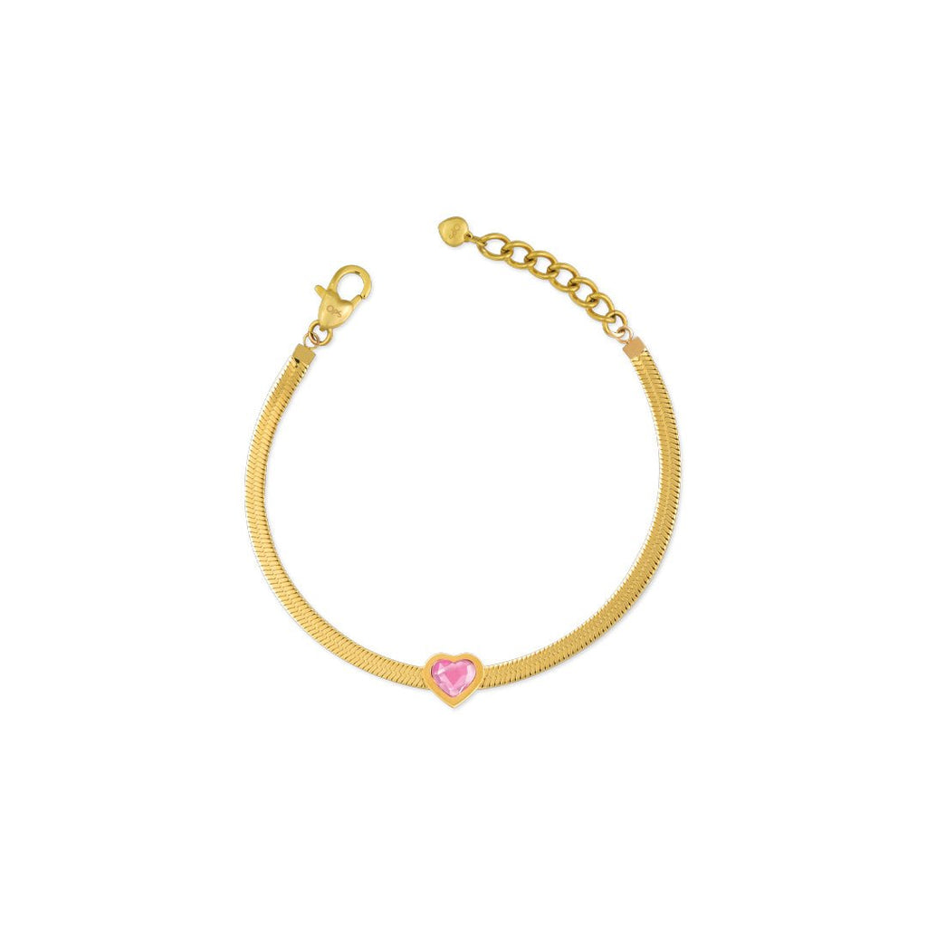 Ops Objects - Bracciale Fable Heart Cuore Rosa - Bracciali - Ops Objects - Gioielleria Lucentini