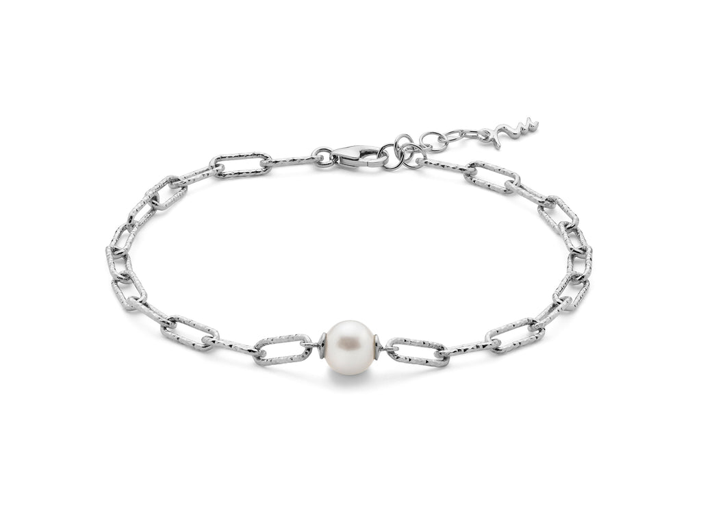 Miluna - Bracciale Catena in Argento e Perla - Gioielleria Lucentini