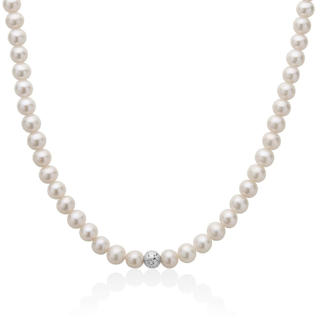 Miluna - Collana Di Perle Bianche e Boule in Oro - Collane - Miluna - Gioielleria Lucentini