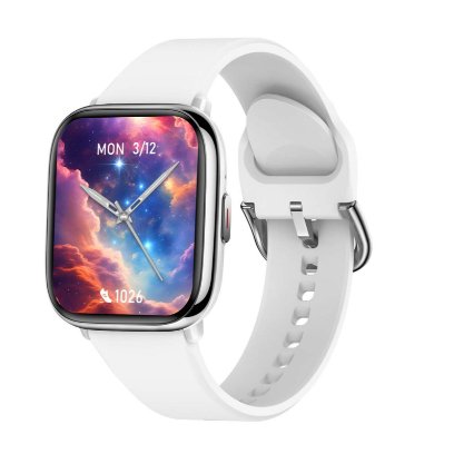 Smarty - Smartwatch Unisex Amoled Cinturino Silicone Bianco - Orologi - Smarty - Gioielleria Lucentini