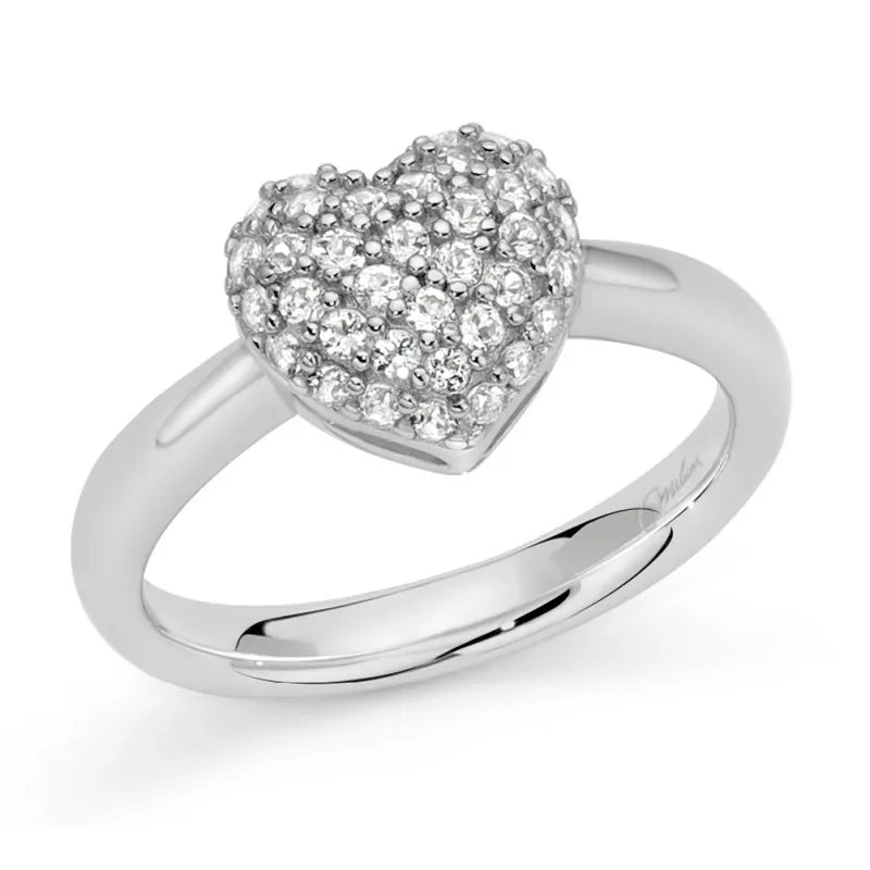 Miluna | Anello In Argento Cuore Grande Giochi Di Luce - Anelli - Miluna - Gioielleria Lucentini