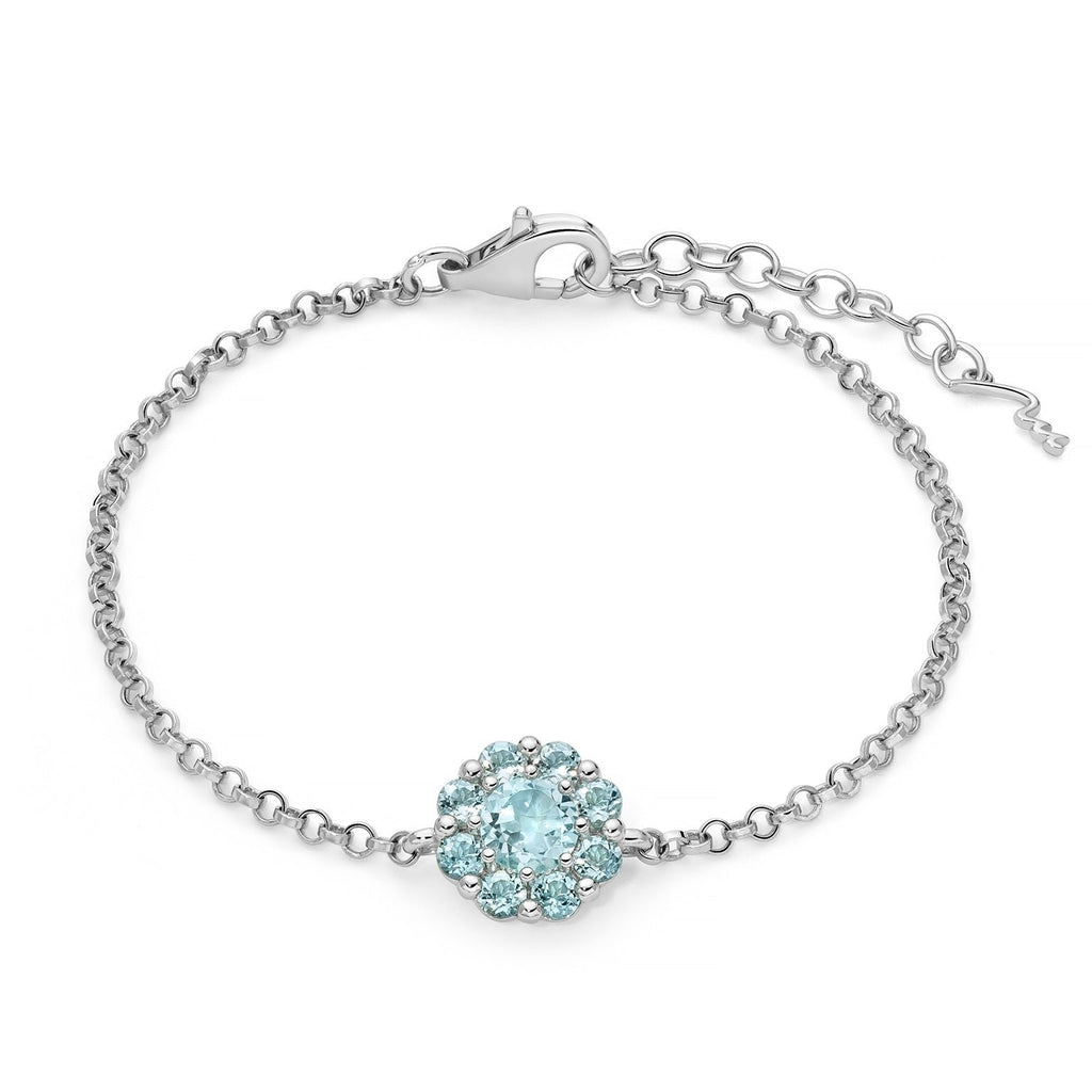 Miluna - Bracciale Gemma Del Cielo A Forma Di Fiore - Bracciali - Gioielleria Lucentini