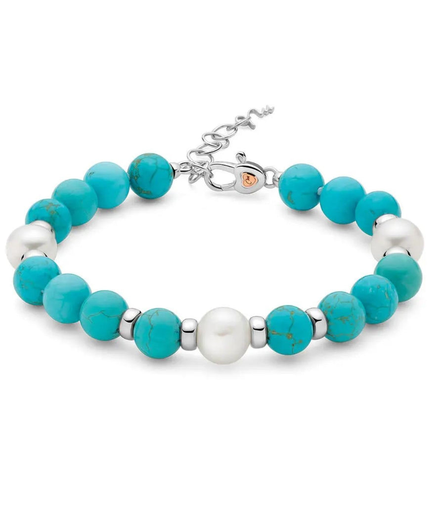 Miluna - Bracciale Di Perle e Aulite Turchese - Bracciali - Miluna - Gioielleria Lucentini