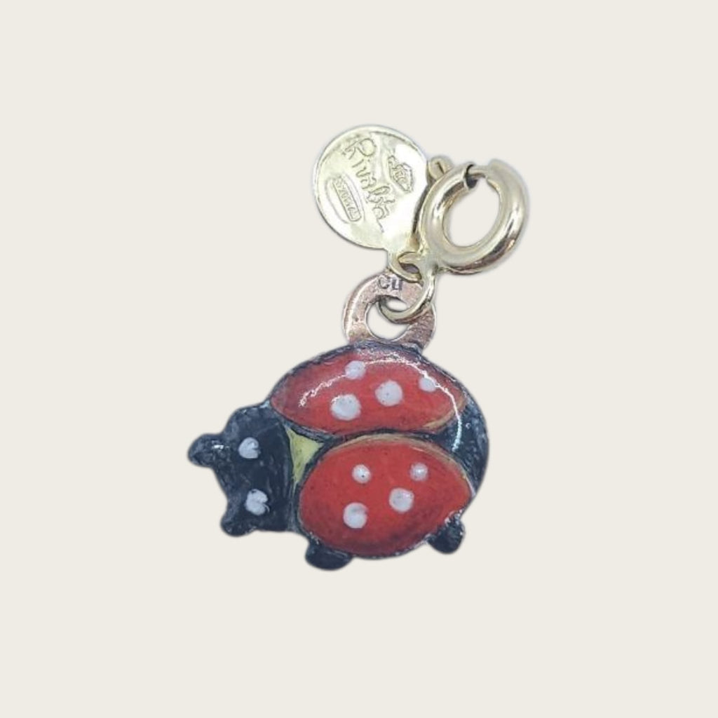 Gabriella Rivalta - Ciondolo Coccinella In Oro Dipinto A Mano - Ciondoli - Rivalta - Gioielleria Lucentini