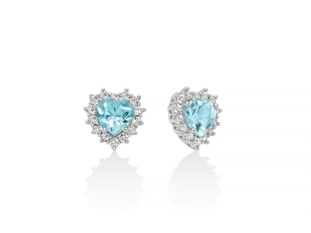 Miluna | Orecchini Gemma Del Cielo Con Cuori e Topazi - Orecchini - Miluna - Gioielleria Lucentini