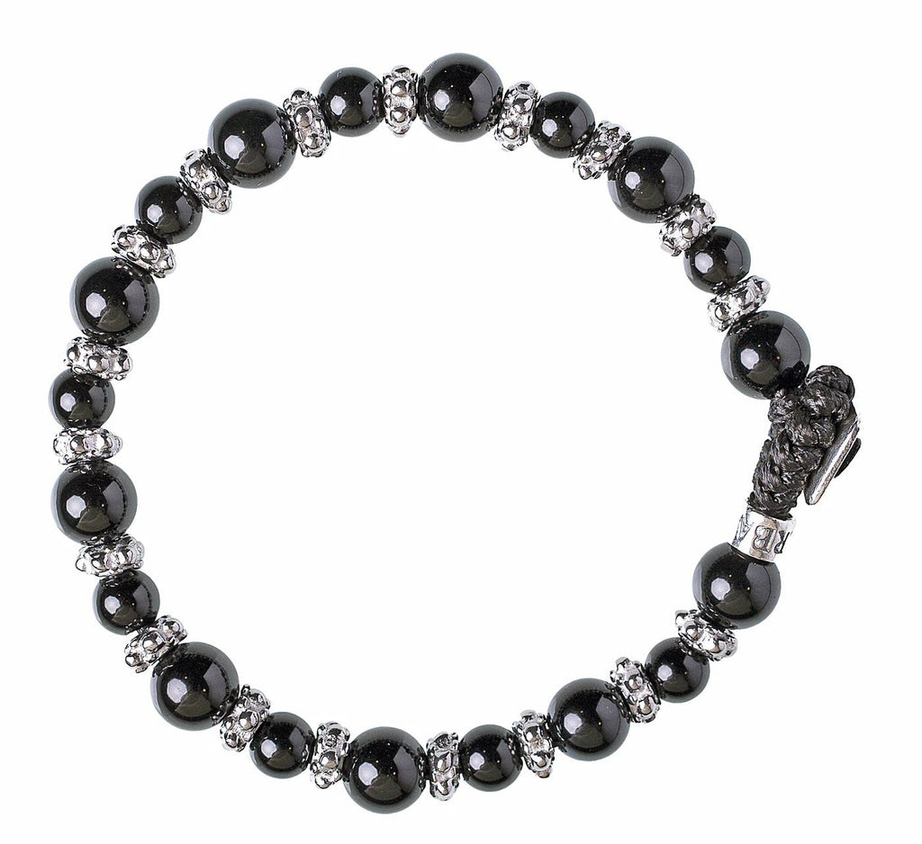 Gerba - Bracciale Unisex Onice Nero e Argento LAB168 - Bracciali - Gerba - Gioielleria Lucentini