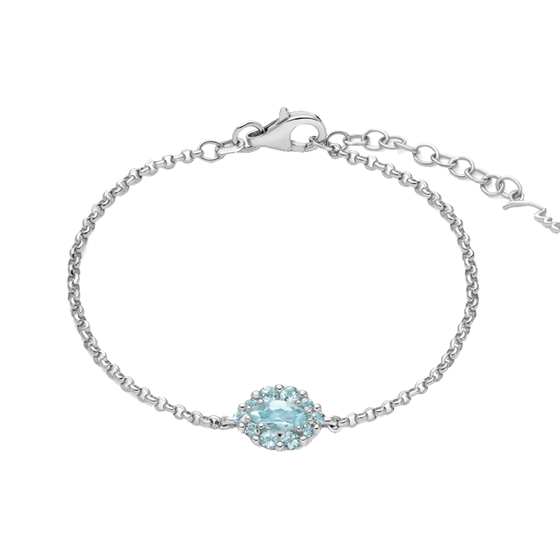 Miluna - Bracciale Gemma Del Cielo Navette In Argento - Bracciali - Miluna - Gioielleria Lucentini