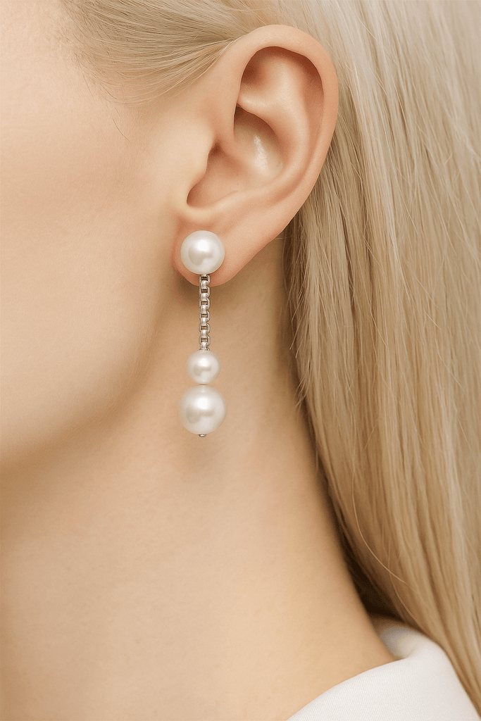 Miluna | Orecchini Pendenti In Argento Con Perle Oriente Miss Italia - Orecchini - Miluna - Gioielleria Lucentini