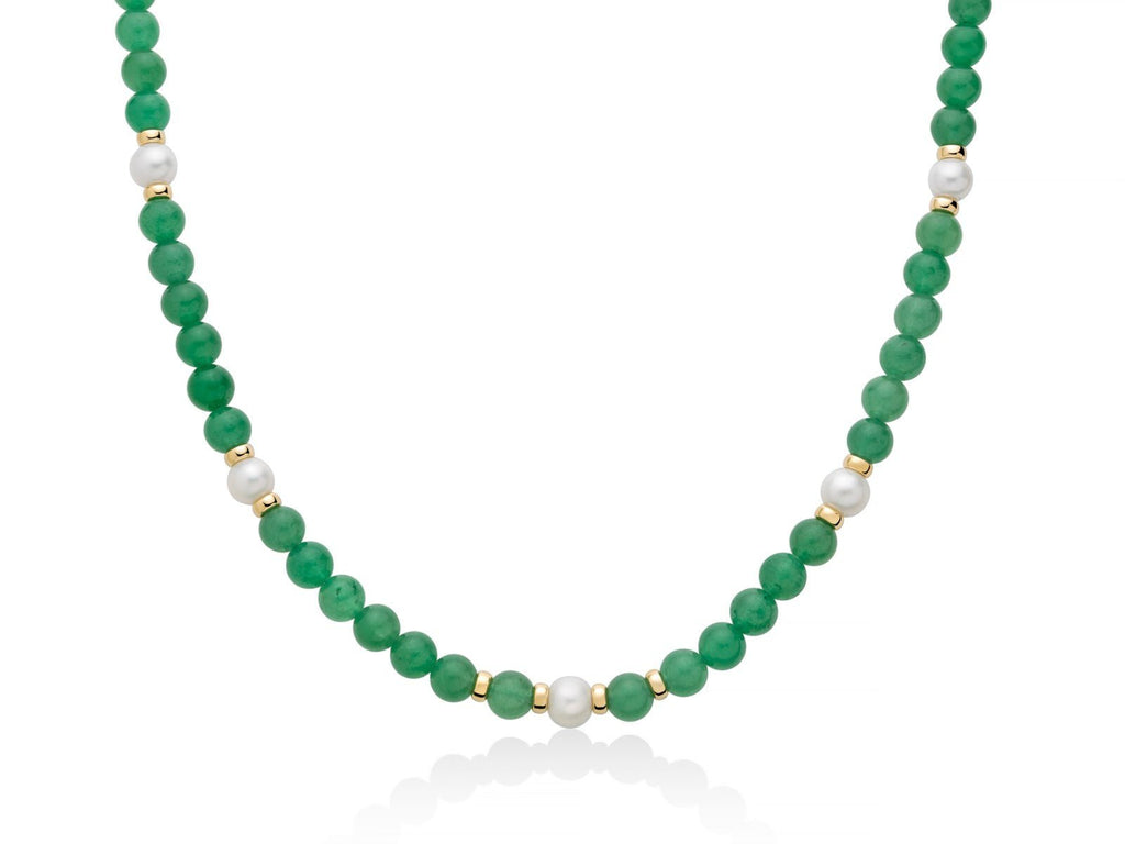 Miluna | Collana Quarzo Verde e Perle Segreti Della Natura - Collane - Miluna - Gioielleria Lucentini