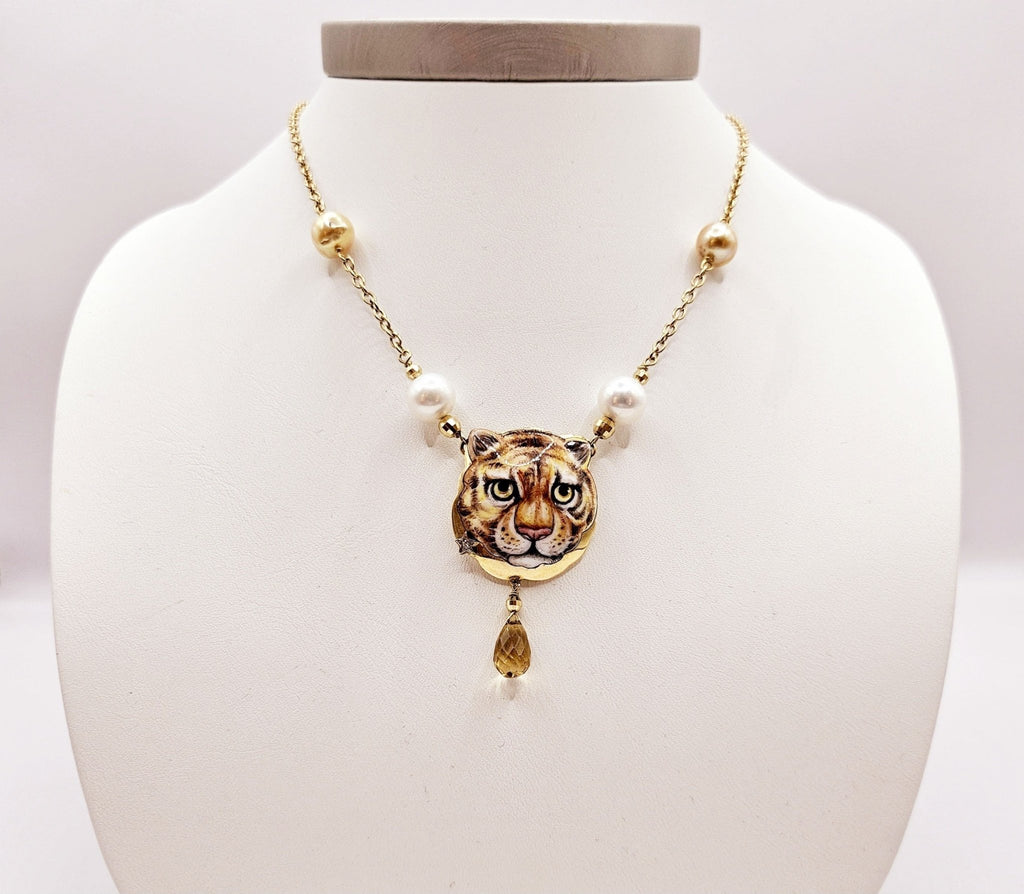 Gabriella Rivalta - Collana Con Tigre e Perle - Collane - Rivalta - Gioielleria Lucentini