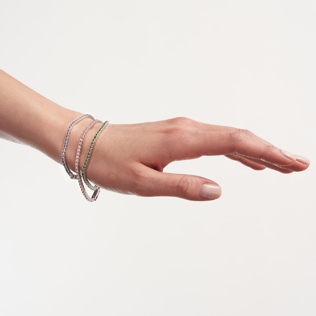 Unoaerre | Bracciale Tennis In Argento Verde - Bracciali - UNOAERRE - Gioielleria Lucentini