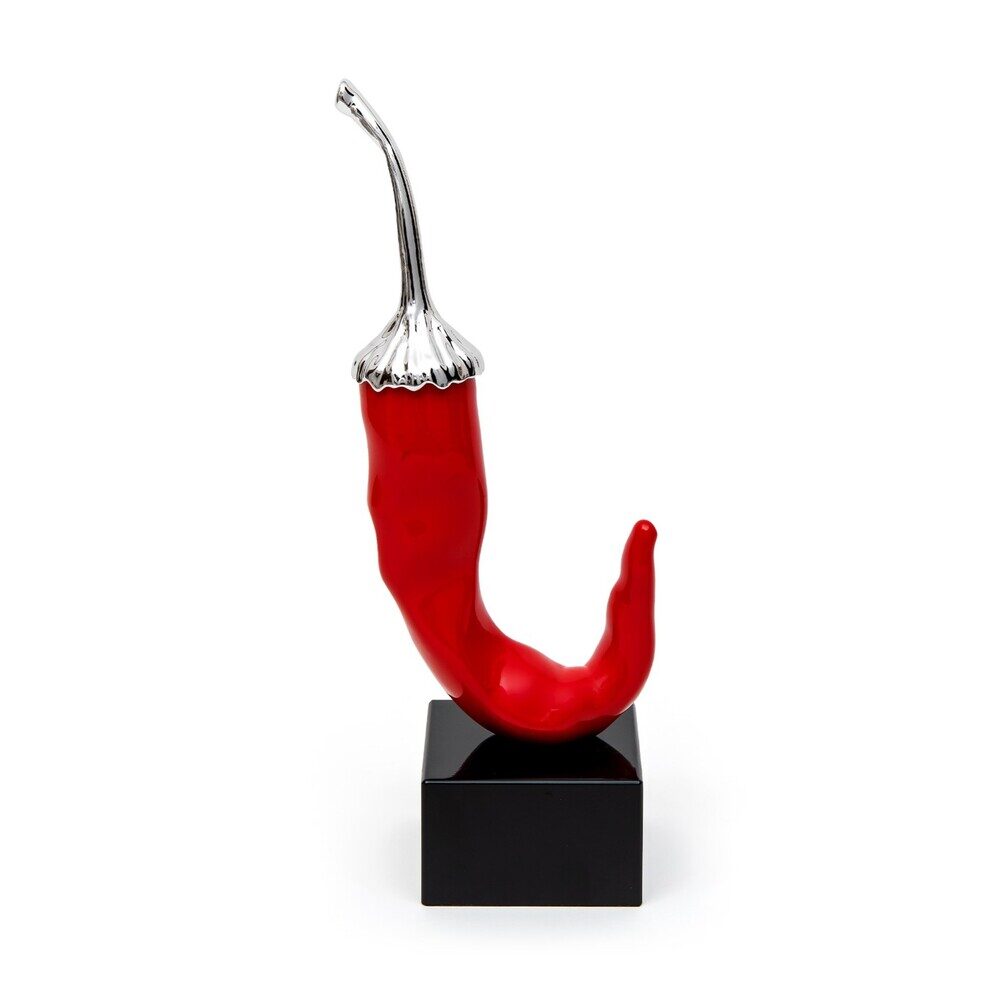 Sequenze - Peperoncino Decorativo Rosso e Argento Small - Home design - Sequenze - Gioielleria Lucentini
