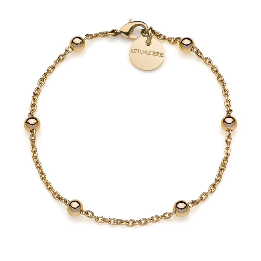 Unoaerre - Bracciale in Bronzo Dorato Con Sfere - Bracciali